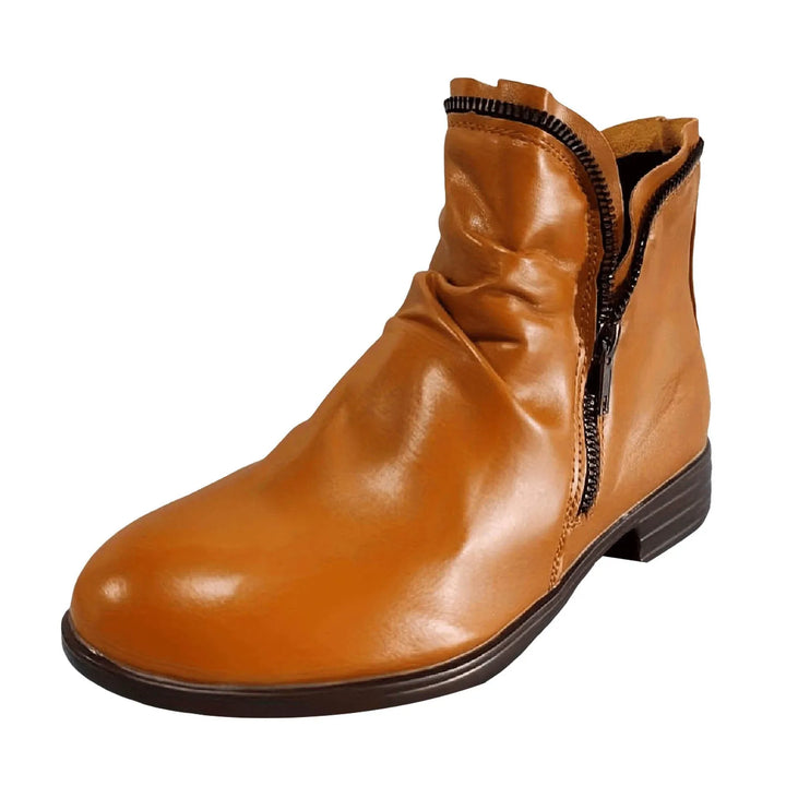 Agatha | Slouched Side-Zip Ankle Boots