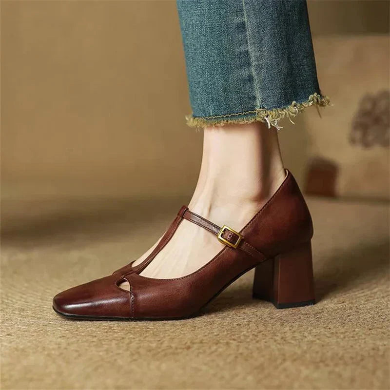 Elena | Timeless T-Strap Heels