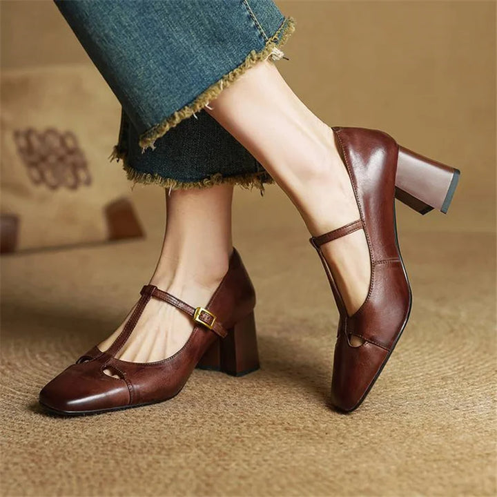 Elena | Timeless T-Strap Heels