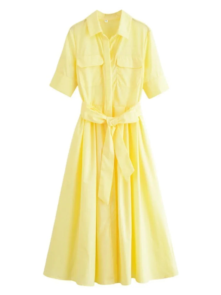 Adelia | Belted Shirt Dress