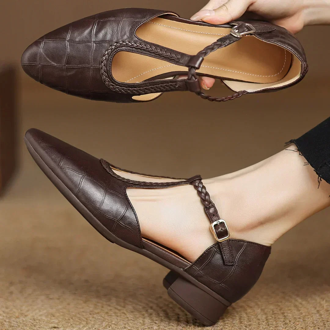 Melanie | T-Strap Pointed Flats
