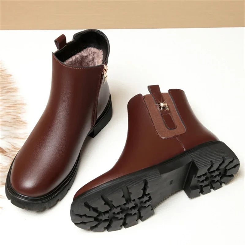 Genevieve | Cosy Zip-Up Ankle Boots