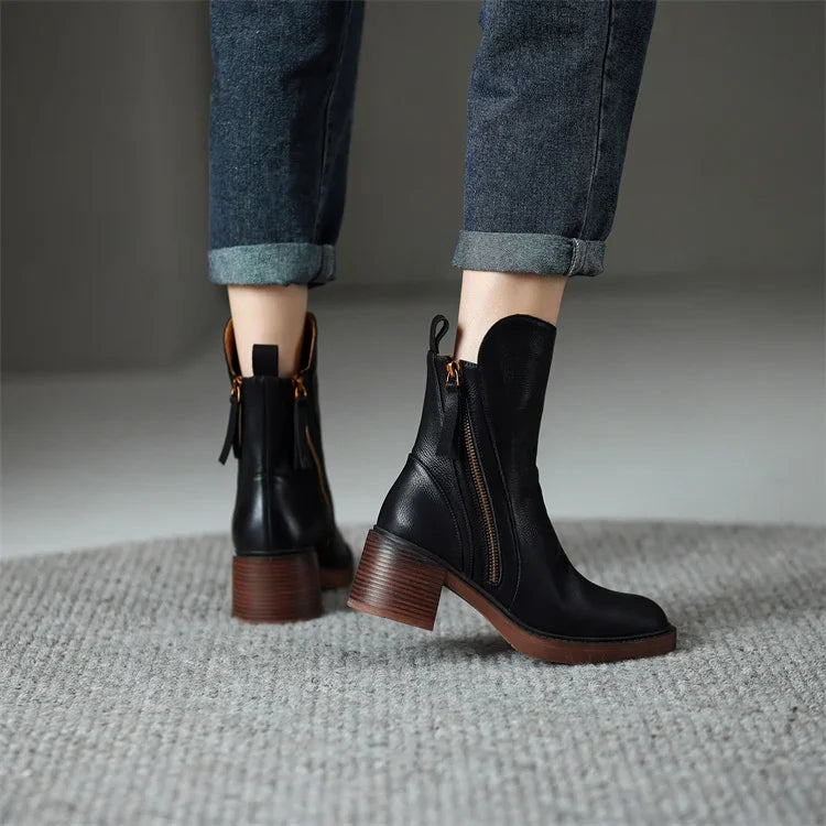 Laurel | Refined Block-Heel Ankle Boots