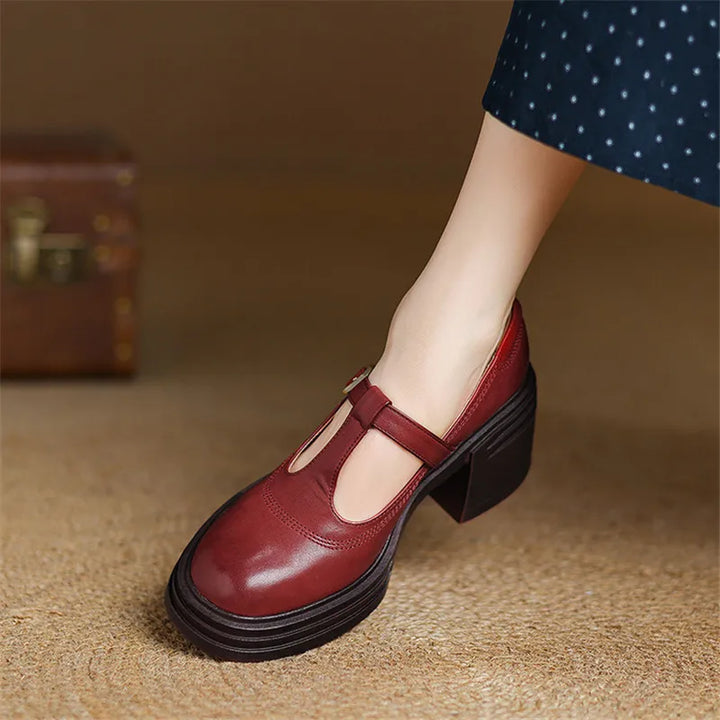 Bettina | Chunky Block Heel Mary Jane Pumps