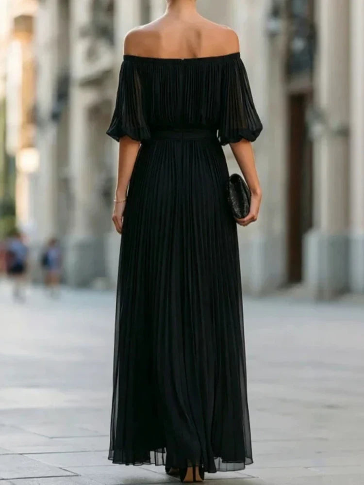 Eliza | Off-Shoulder Draped Maxi Dress