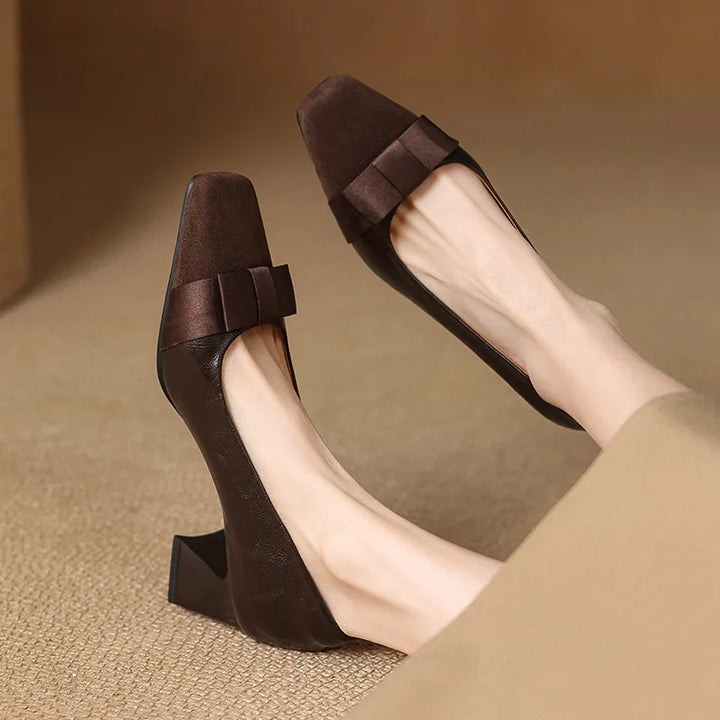Marnelle | Bow-Front Block Heels