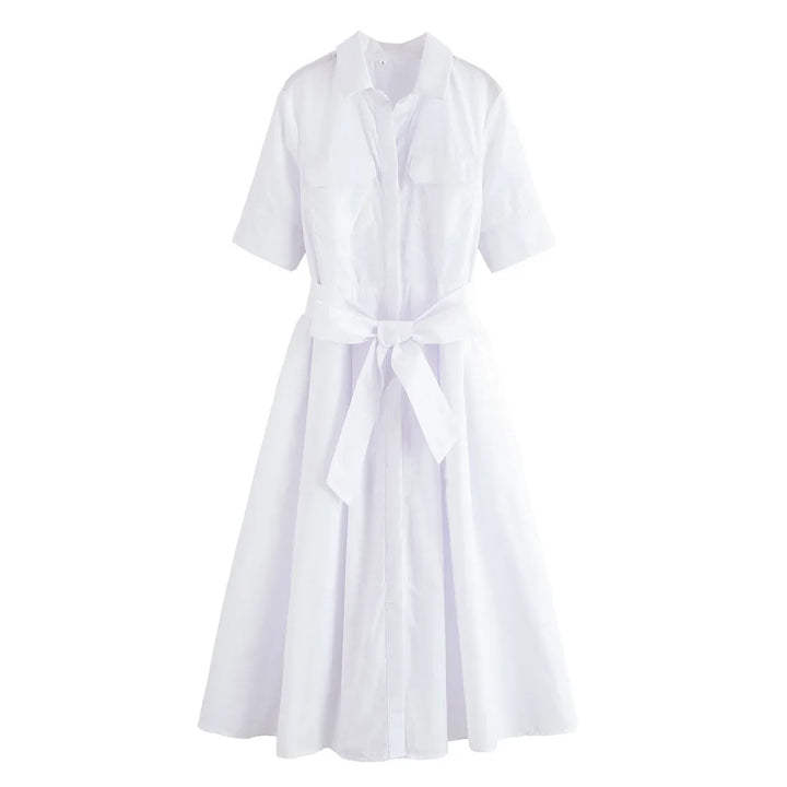 Adelia | Belted Shirt Dress