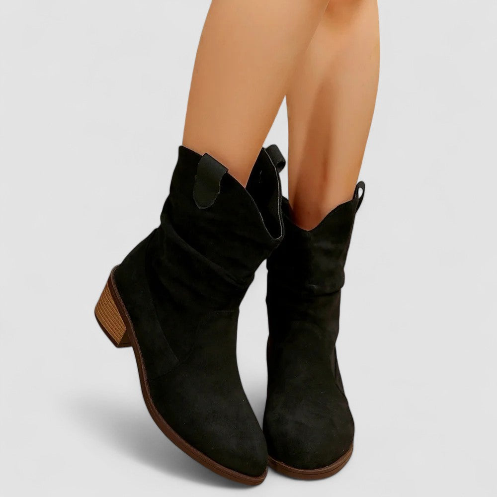 Bronwyn | Slouch Western Ankle Boots