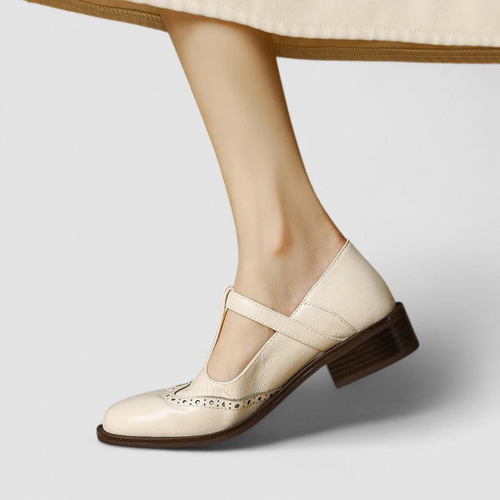 Elsa | T-Bar Brogue Flats