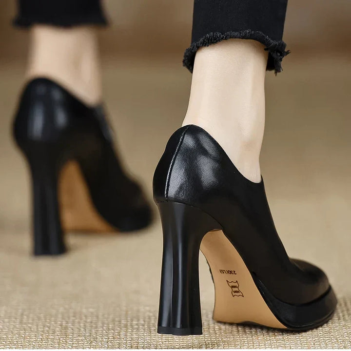 Evelyn | Pointed-Toe Block Heels