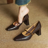 Elise | Classic Block-Heel Mary Jane Heels