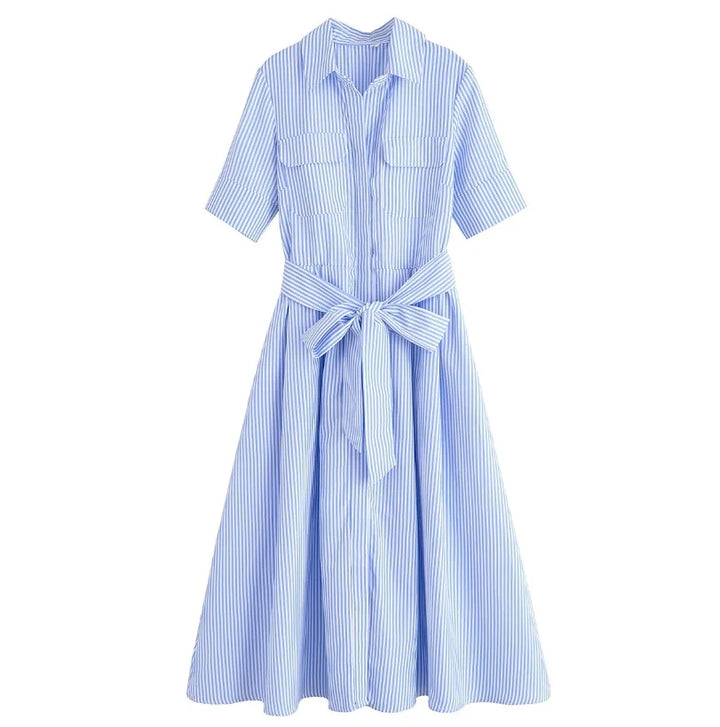 Adelia | Belted Shirt Dress