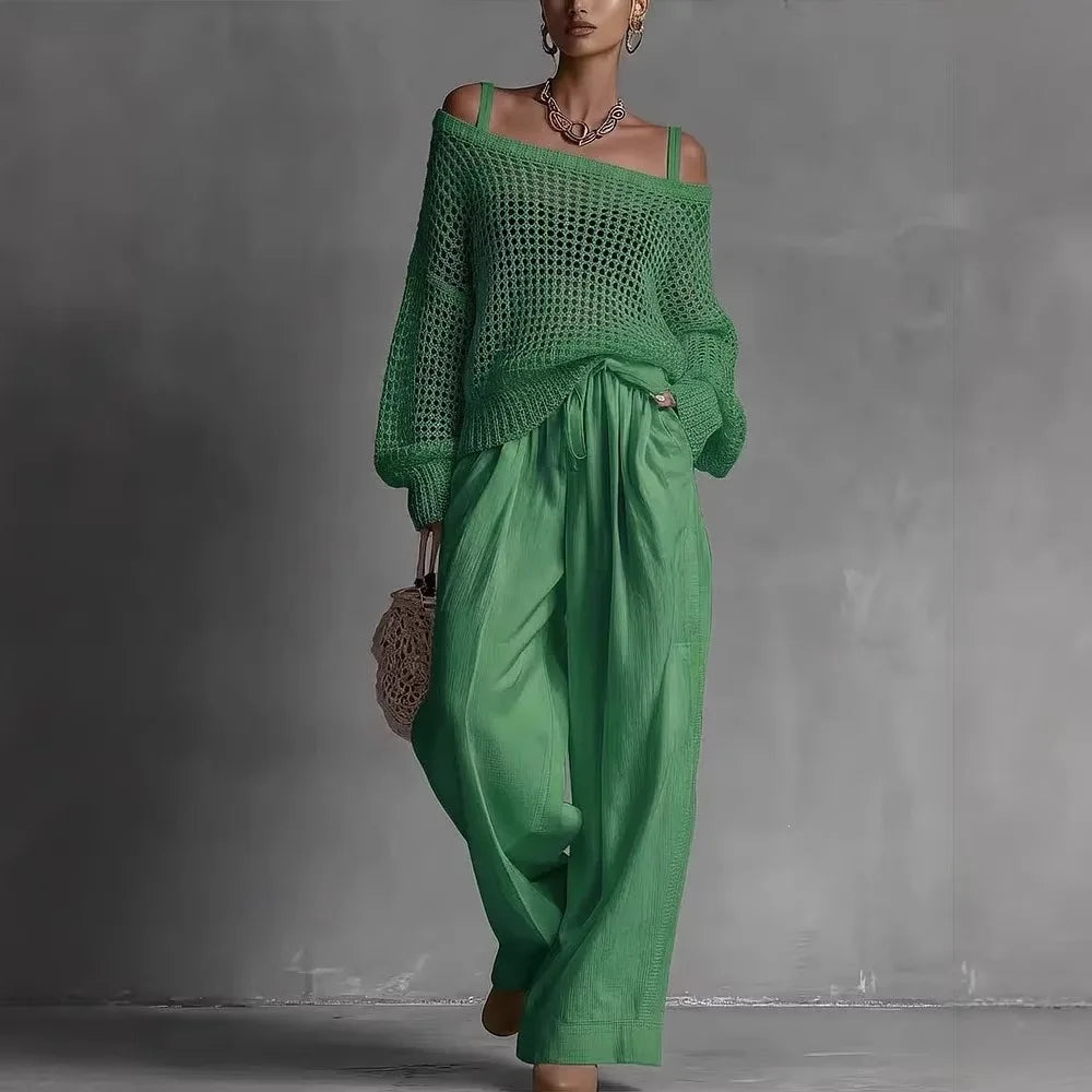 Nadine | Relaxed Open-Knit Two-Piece Set