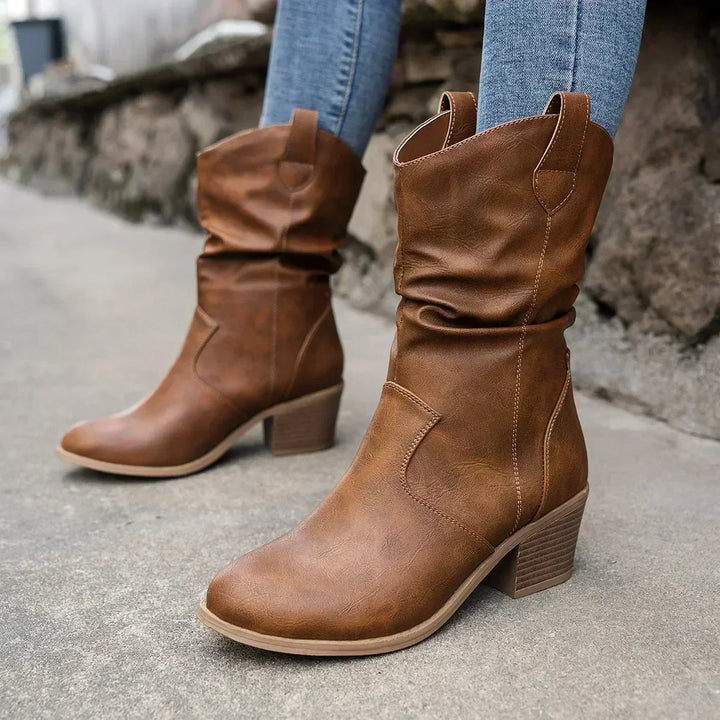 Wren | Slouch Western Ankle Boots
