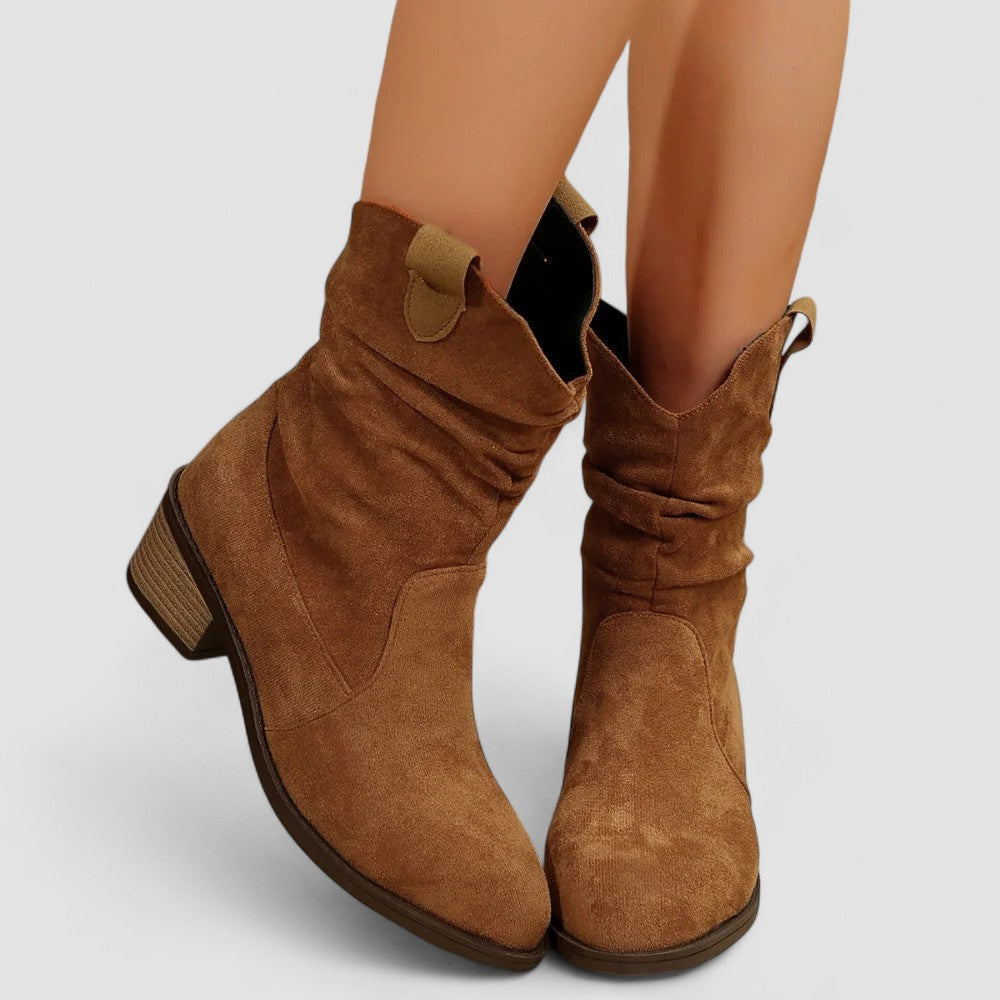 Bronwyn | Slouch Western Ankle Boots
