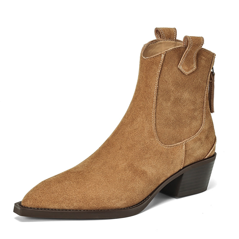 Geraldine | Refined Western Ankle Boots