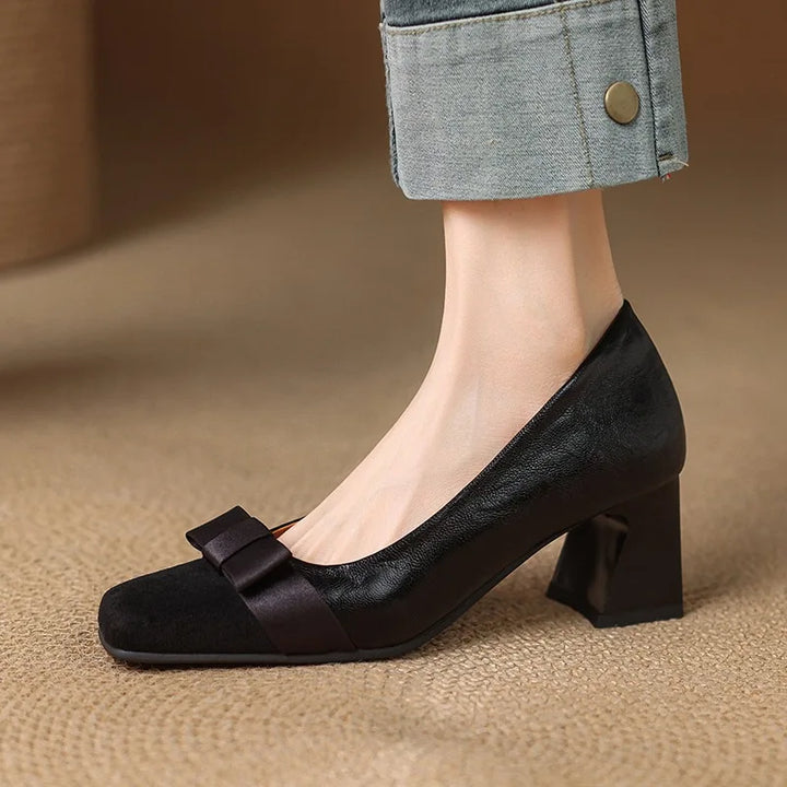 Marnelle | Bow-Front Block Heels