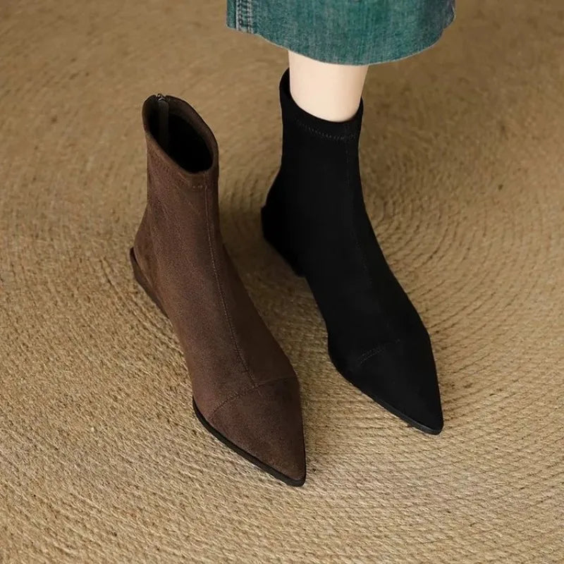 Brigitte | Sleek Pointed Ankle Boots