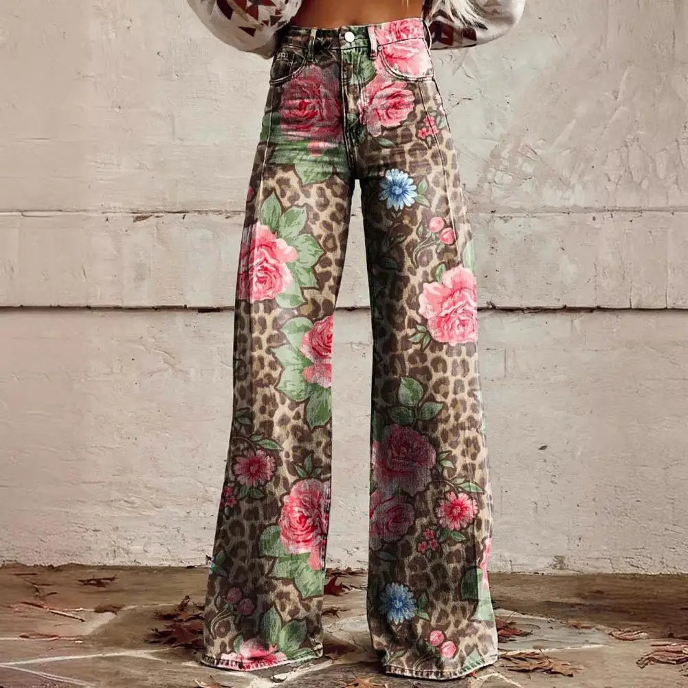 Rowena | Wide-Leg Floral Trousers