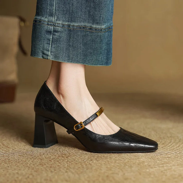Elise | Classic Block-Heel Mary Jane Heels