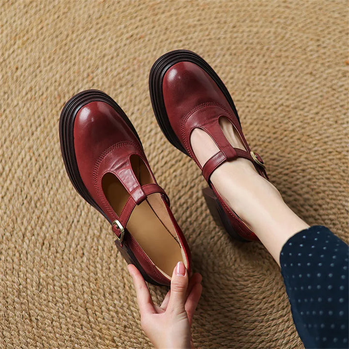 Bettina | Chunky Block Heel Mary Jane Pumps