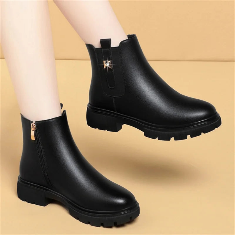 Genevieve | Cosy Zip-Up Ankle Boots