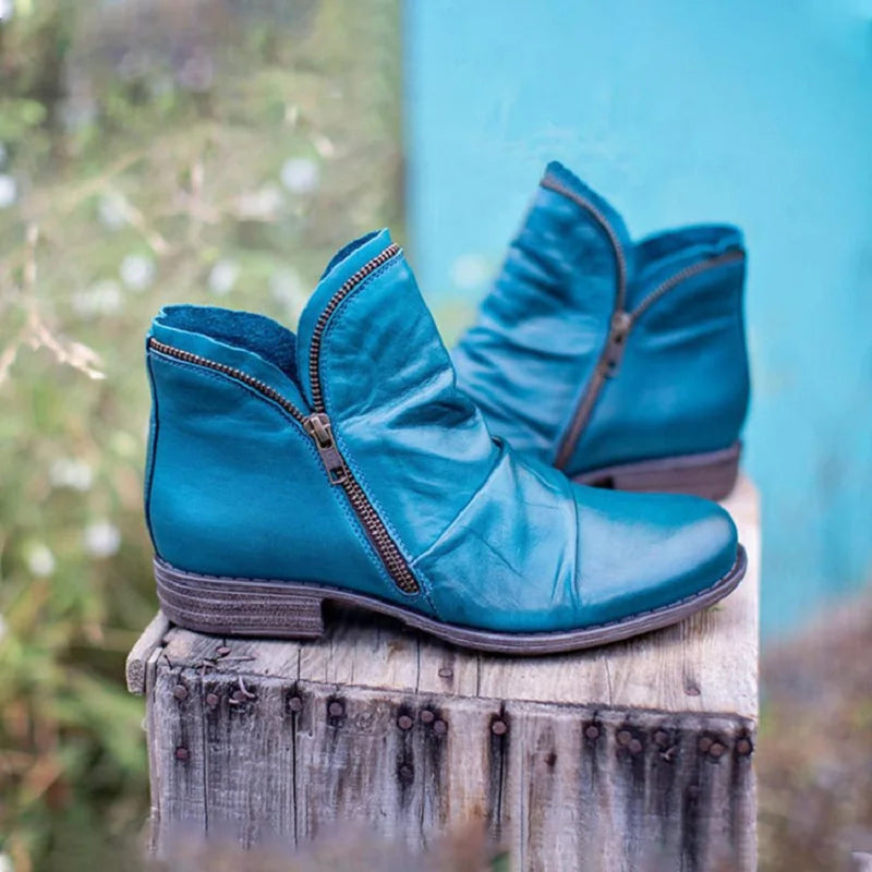 Vivienne | Slouch Side-Zip Ankle Boots