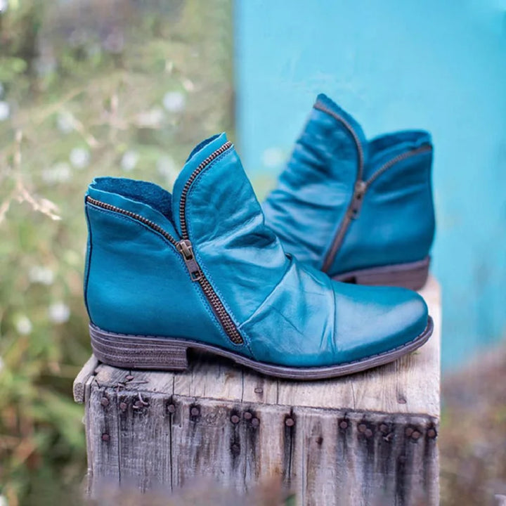 Vivienne | Slouch Side-Zip Ankle Boots