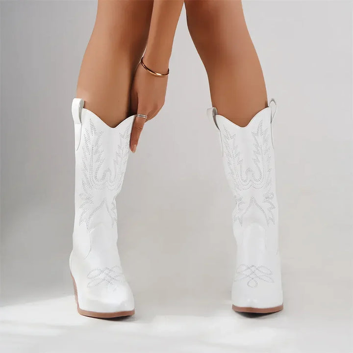 Enid | Embroidered Western Boots