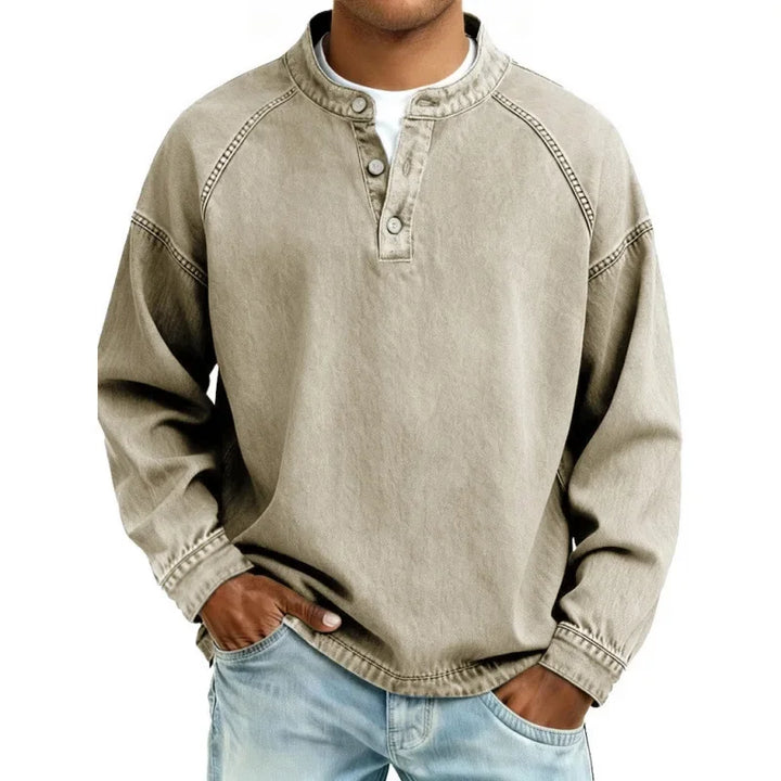 Malcolm | Vintage Button Henley Shirt