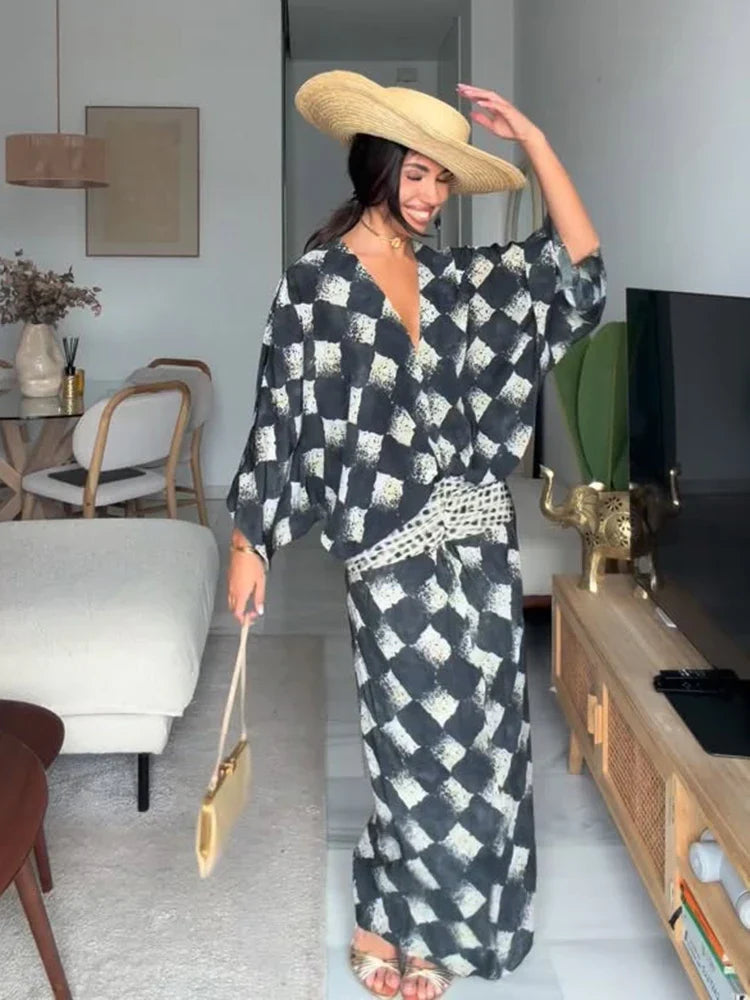 Giselle | Monochrome Print Two-Piece Set