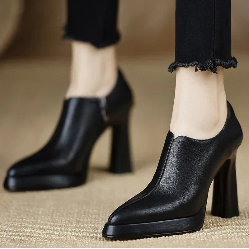 Evelyn | Pointed-Toe Block Heels