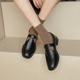 Blanche | Round-Toe T-Strap Mary Janes