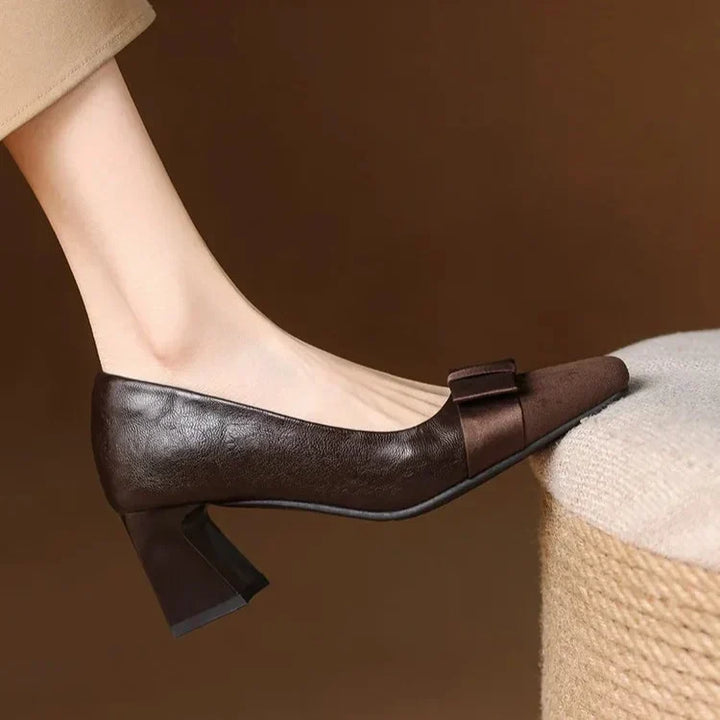 Marnelle | Bow-Front Block Heels