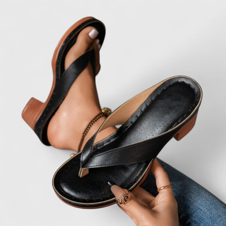Vivian | Block-Heel Thong Sandals