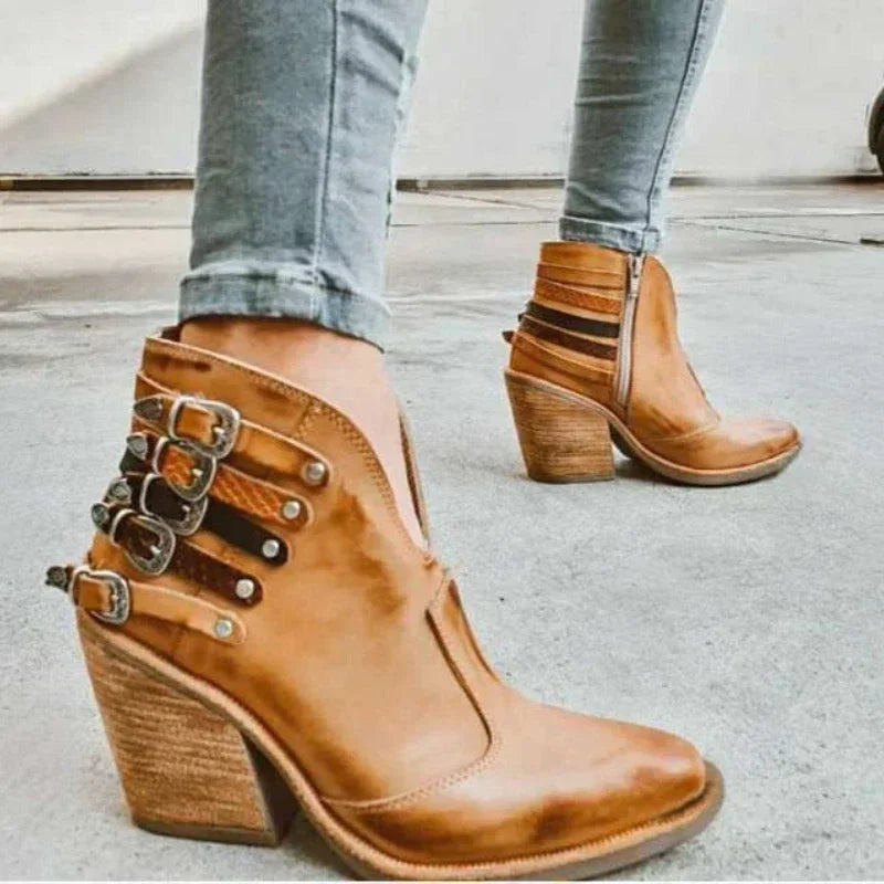 Harlow | Buckle-Detail Ankle Boots