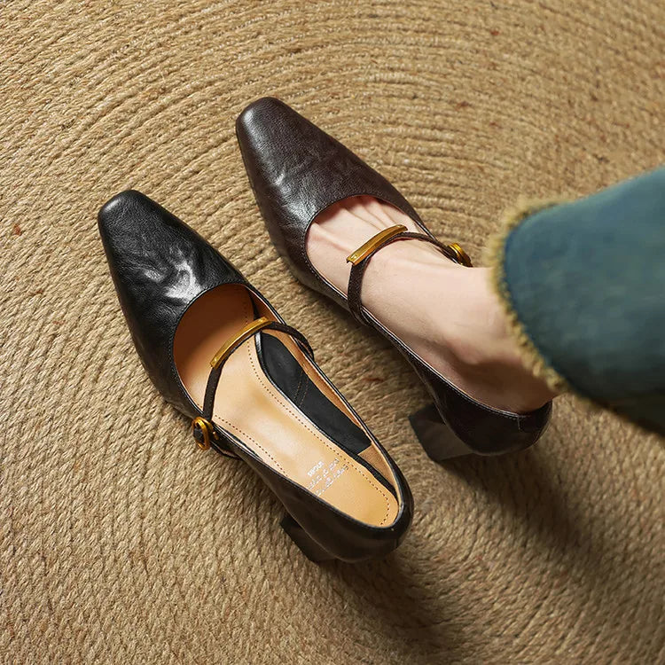 Elise | Classic Block-Heel Mary Jane Heels