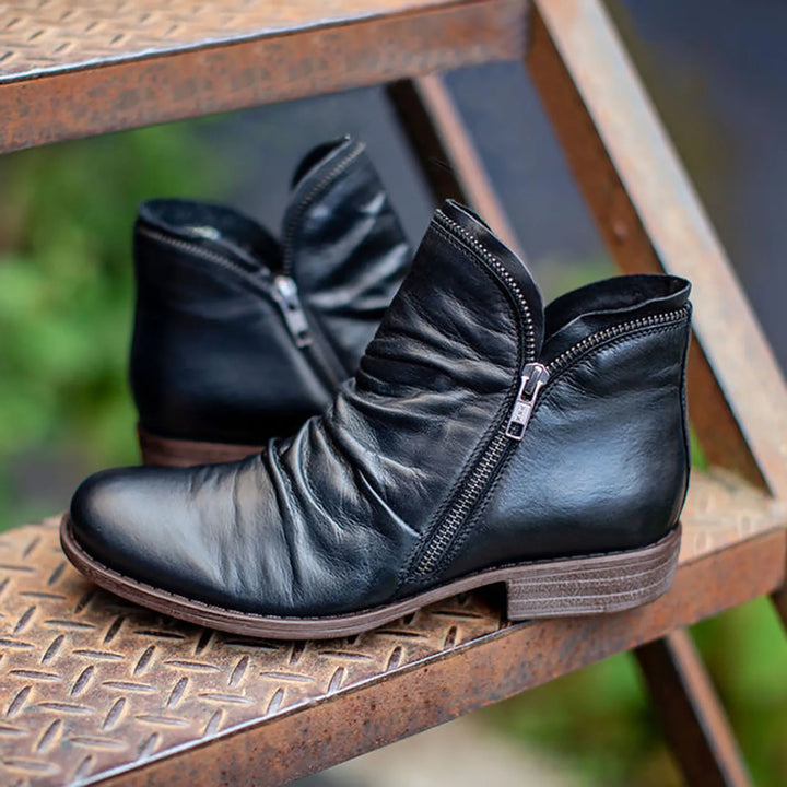Ruth | Slouched Zip Ankle Boots
