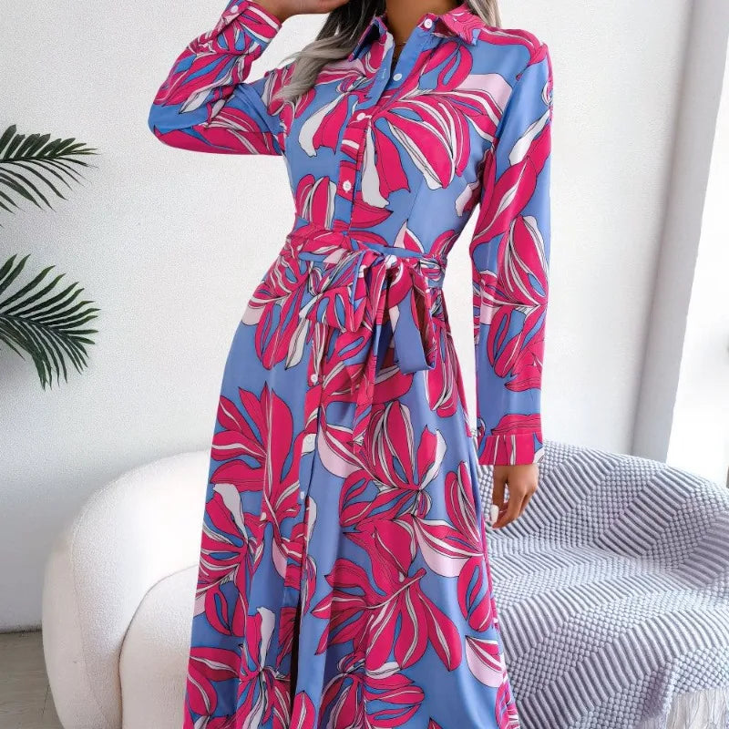 Julia | Botanical Print Shirt Dress