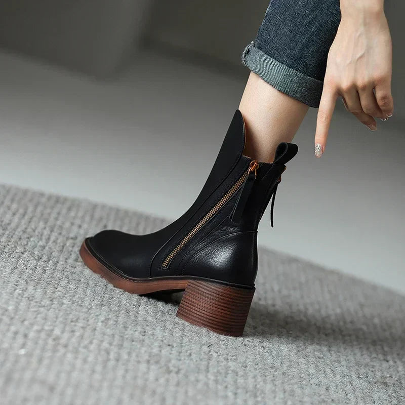 Marilyn | Block-Heel Ankle Boots