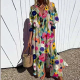 Odette | Painterly Floral Maxi Dress
