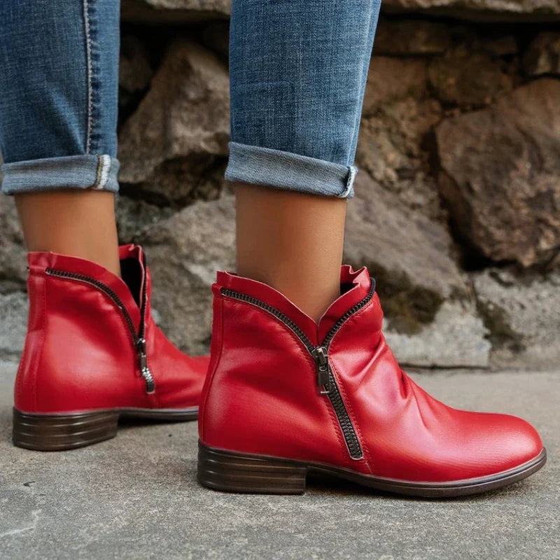 Vivienne | Slouch Side-Zip Ankle Boots