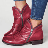 Agatha | Slouched Side-Zip Ankle Boots