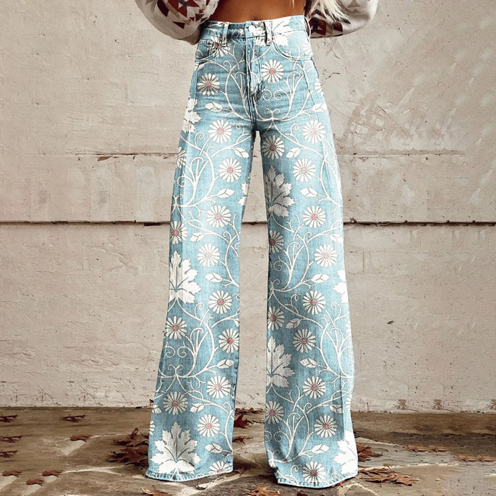 Carys | Floral Wide-Leg Trousers