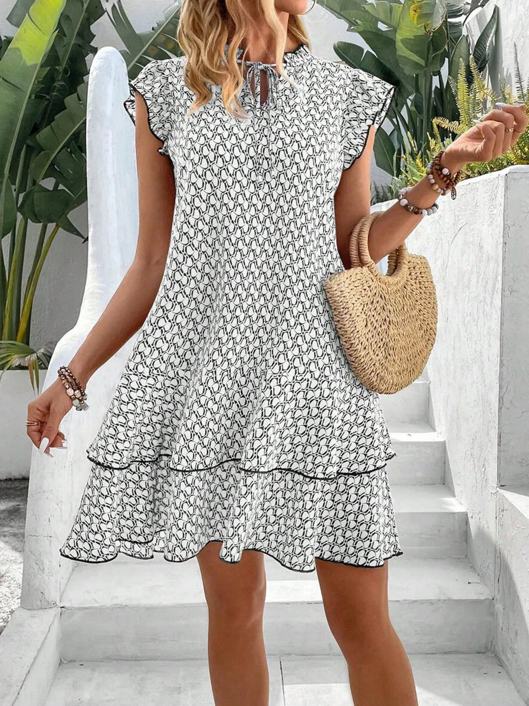 Louisa | Ruffle-Trimmed Tiered Dress