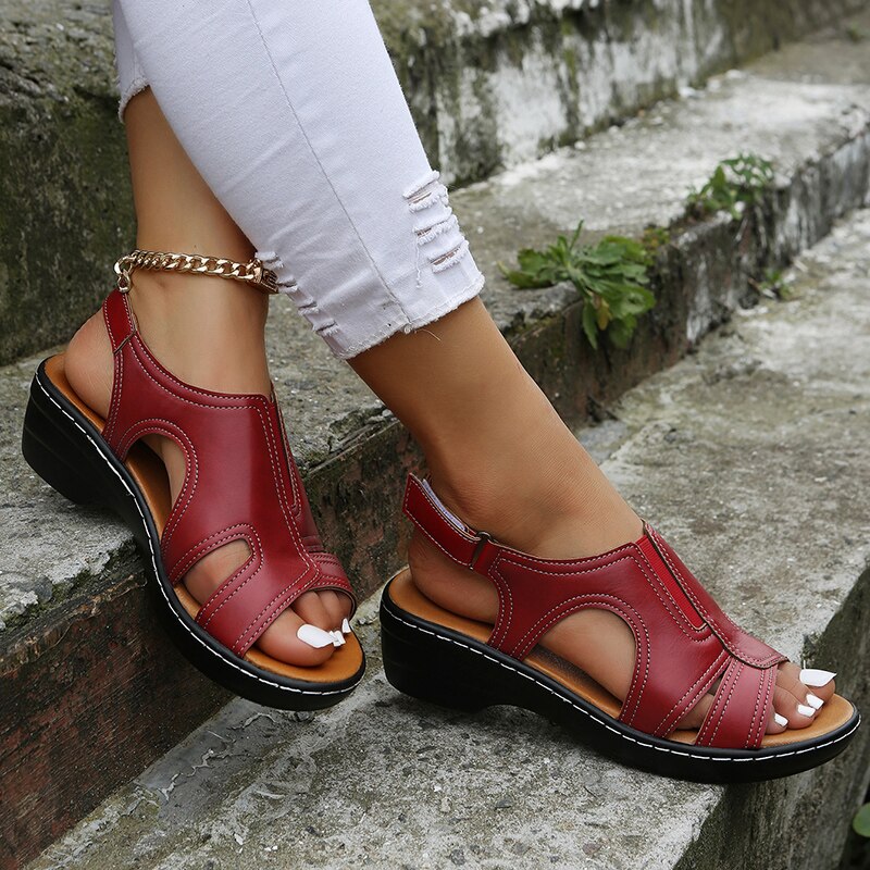 Lenora | Cushioned Wedge Sandals