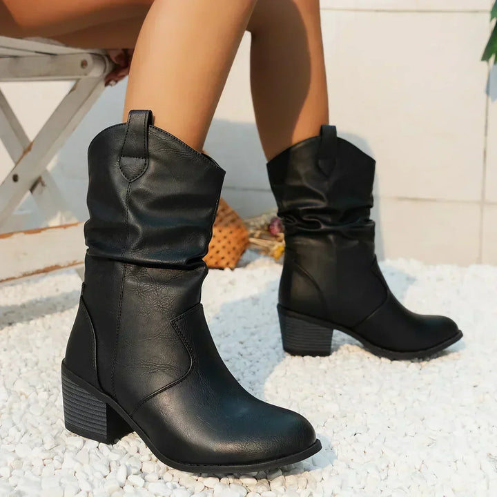 Wren | Slouch Western Ankle Boots