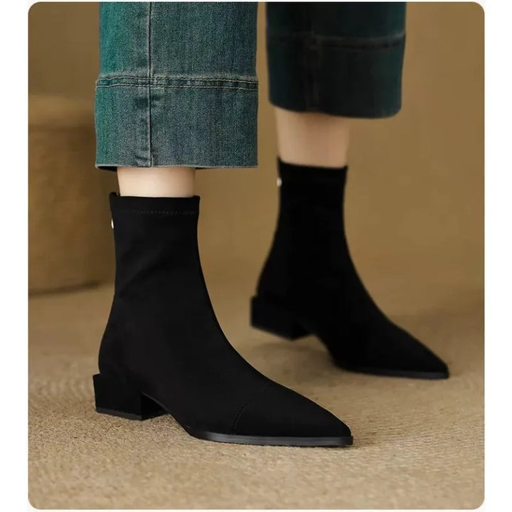Brigitte | Sleek Pointed Ankle Boots