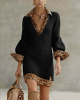 Etta | Contrast-Trim Collared Jumper Dress
