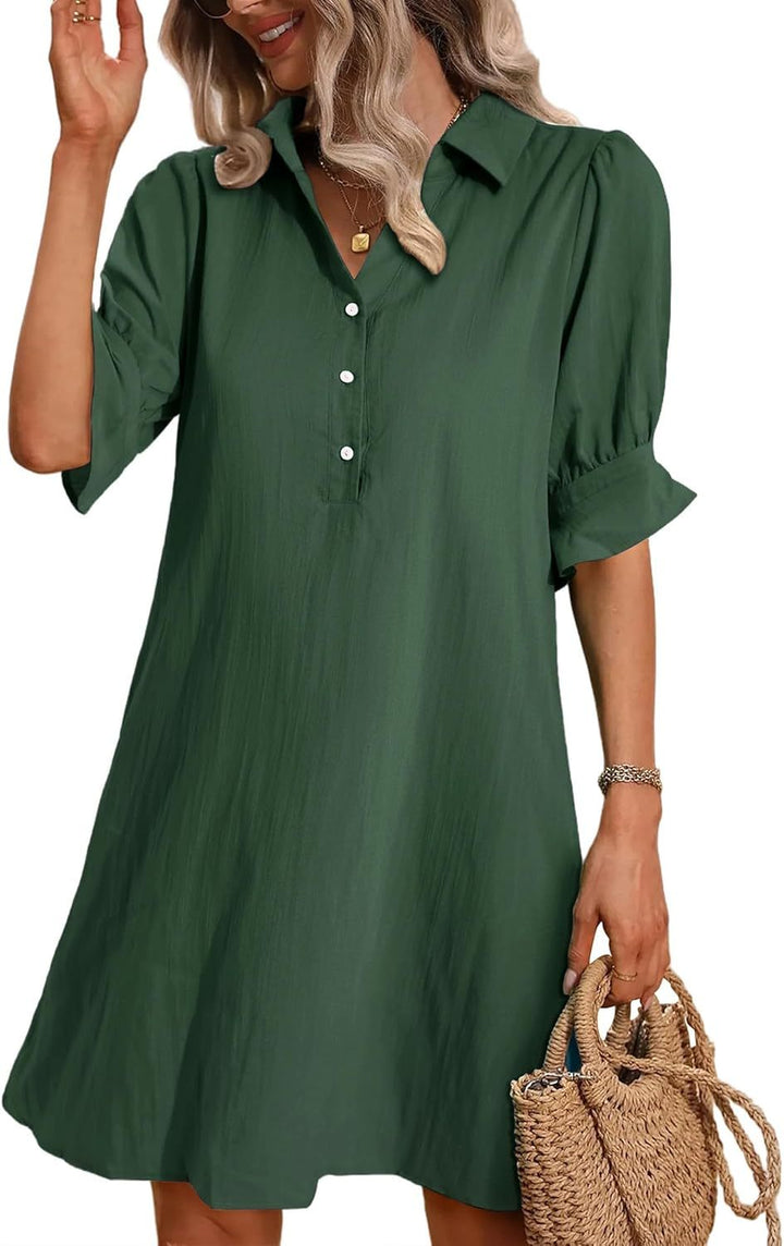 Dorothy | Relaxed Collared Shirt Dress